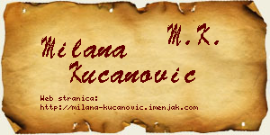 Milana Kucanović vizit kartica